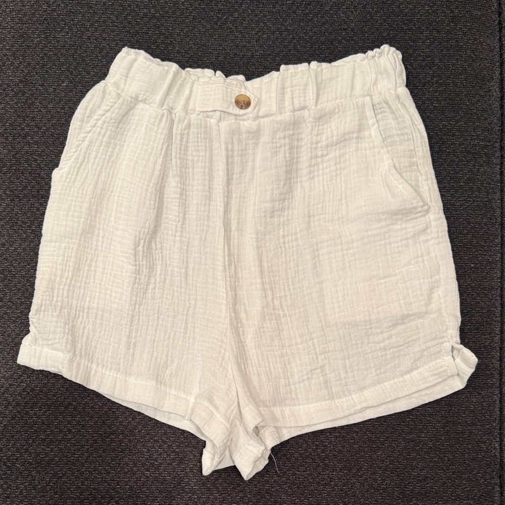 Love Notes High Waist Cream Shorts